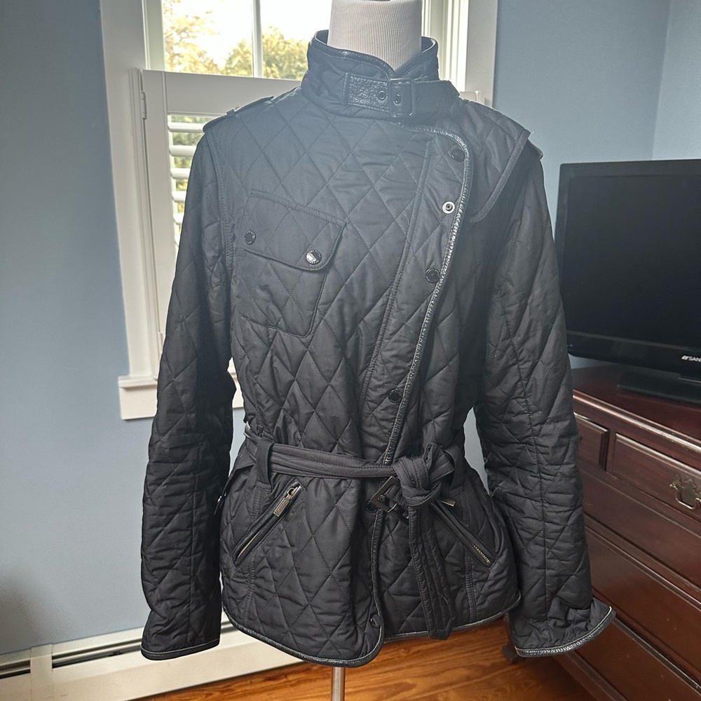 Barbour Black Quilted Utility Jacket Land Rover edition